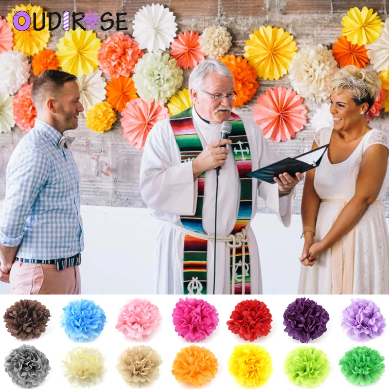 OUDIROSE искусственный цветочный помпон из бумаги Цветочный шар для свадьбы дня