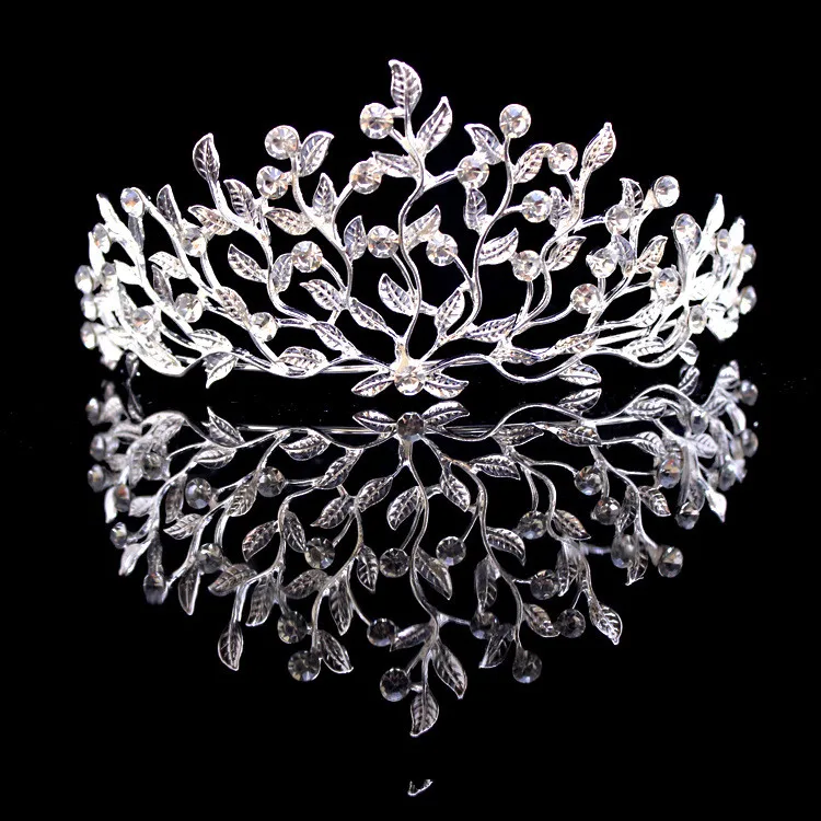 Baroque Leaves Princess Crystal Wedding Crowns Crystal Tiaras Queen Diadem Ladies Headbands Events Hair Accessories
Baroque Leaves Princess Crystal Wedding Crowns Crystal Tiaras Queen Diadem Ladies Headbands Events Hair Accessories