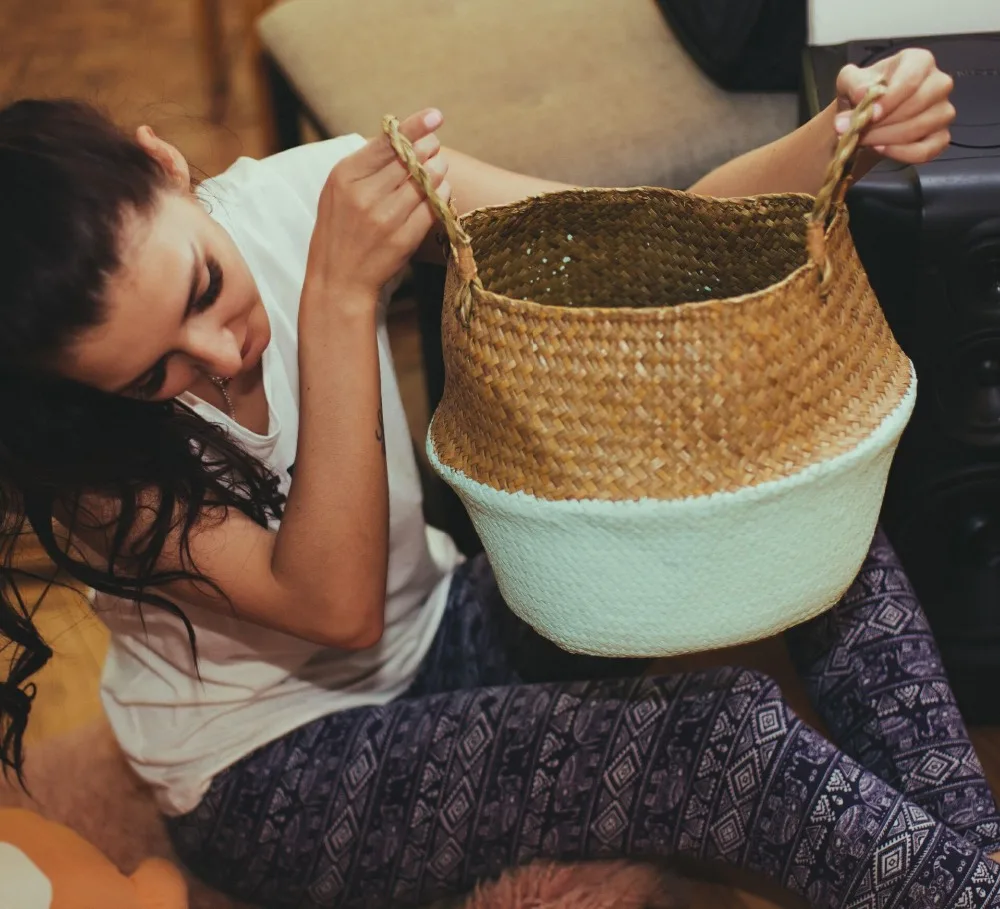 Seagrass Laundry Basket Folding Handmade Rattan Straw Flower Pot Planter Wicker Clothing Toy Storage Basket Home Organization
Seagrass Laundry Basket Folding Handmade Rattan Straw Flower Pot Planter Wicker Clothing Toy Storage Basket Home Organization