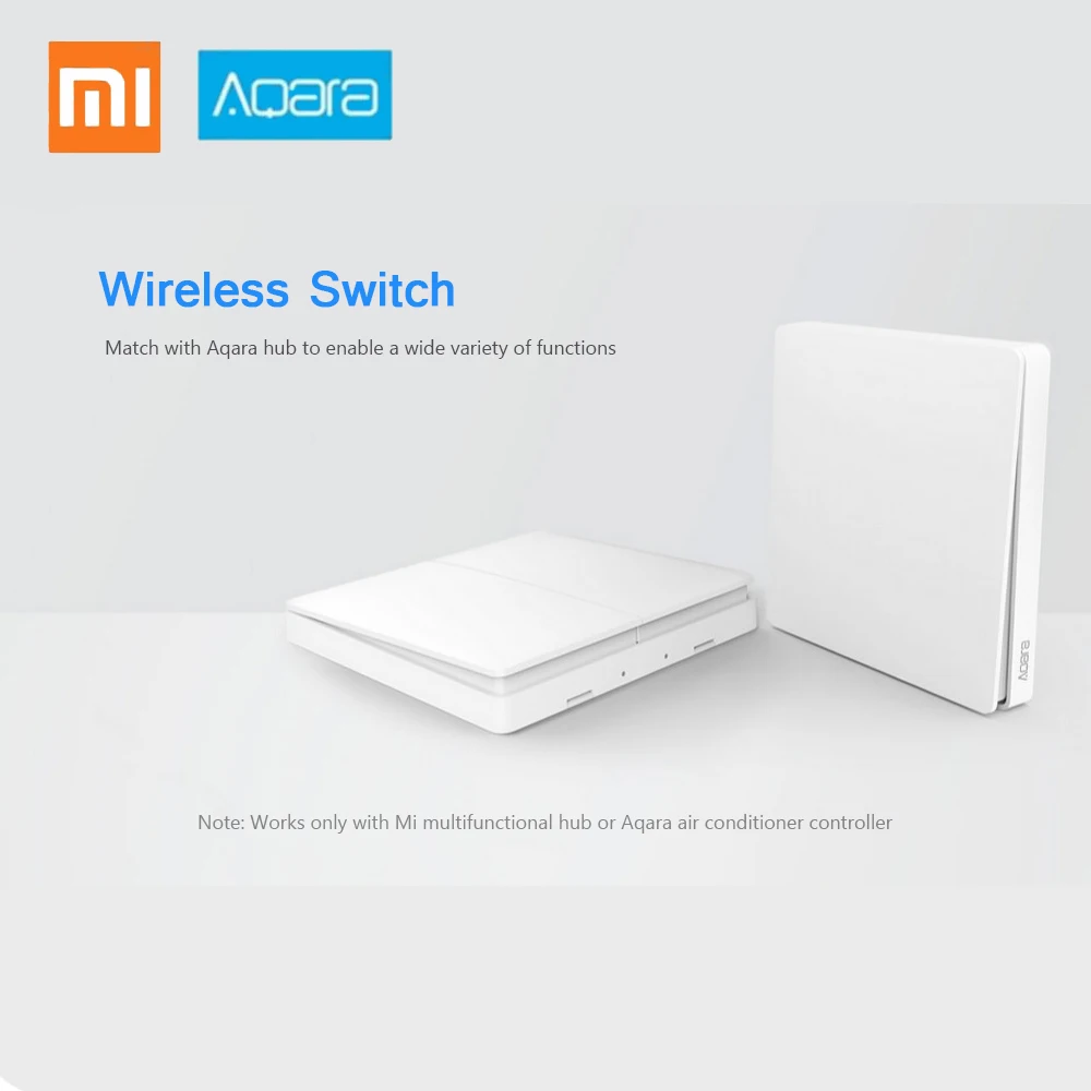 Xiaomi AQara Smart Light Switch Wireless Key Version Double Key International Edition Via Smartphone APP Remote Wall Switch
Xiaomi AQara Smart Light Switch Wireless Key Version Double Key International Edition Via Smartphone APP Remote Wall Switch