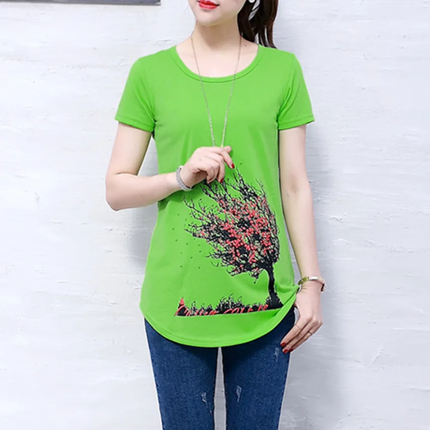2018 spring summer O-neck women shirts T-shirts women tops & tees printed basic shirt women t shirt cotton green tunic
2018 spring summer O-neck women shirts T-shirts women tops & tees printed basic shirt women t shirt cotton green tunic
