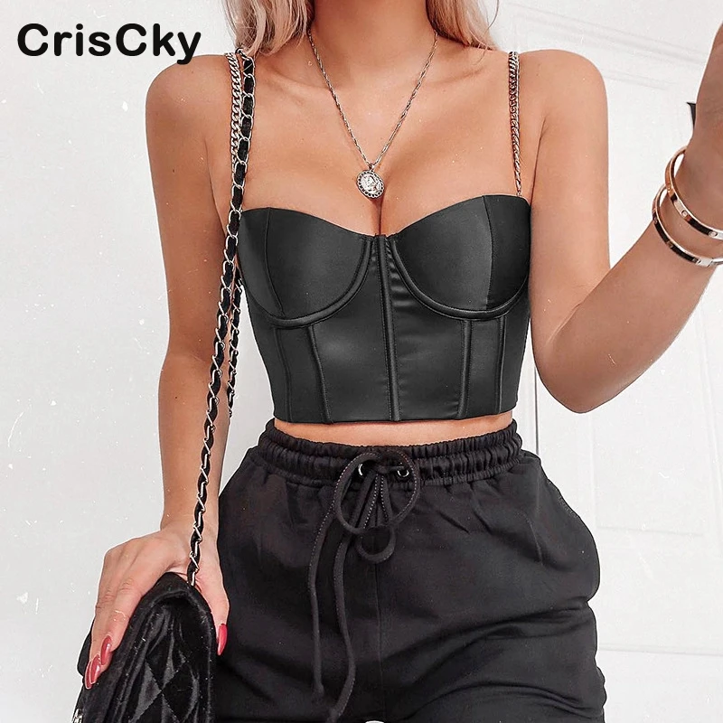 CRISCKY Fashion Summer Casual Tank Tops Women Off Shoulder Sleeveless Black Crop Tops Ladies Luminous Sexy Club Short Tops
CRISCKY Fashion Summer Casual Tank Tops Women Off Shoulder Sleeveless Black Crop Tops Ladies Luminous Sexy Club Short Tops