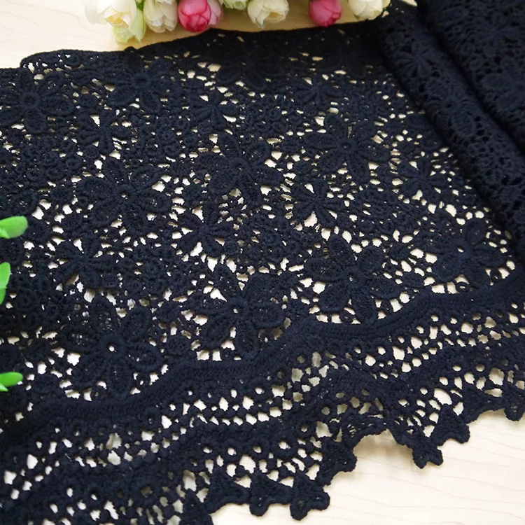 2 yards/lot Black Lace Trim Accessories DIY Water Soluble Embroidery More High Quality Milk Silk Lace Fabric
2 yards/lot Black Lace Trim Accessories DIY Water Soluble Embroidery More High Quality Milk Silk Lace Fabric