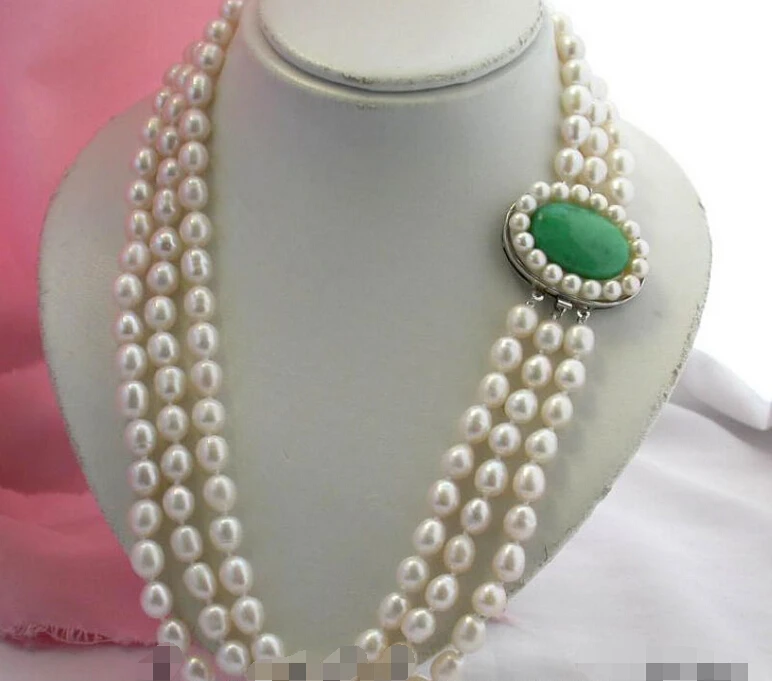 Free shipping >>>>> z1976 3row 12mm rice white freshwater pearl necklace jade clasp
Free shipping >>>>> z1976 3row 12mm rice white freshwater pearl necklace jade clasp