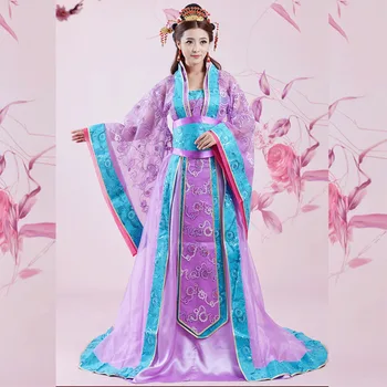 Top Grade Purple Chinese Ancient Infanta Peri Big Tail Embroider Flower Dramaturgic Dress Princess Dress Cosplay One Size 081507
Top Grade Purple Chinese Ancient Infanta Peri Big Tail Embroider Flower Dramaturgic Dress Princess Dress Cosplay One Size 081507