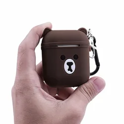 Чехол для наушников airpods 2 чехол мультфильм мягкий силиконовый Apple Airpods/i10/i11 i20/i30 Tws Медведь Микки air pods защитный чехол