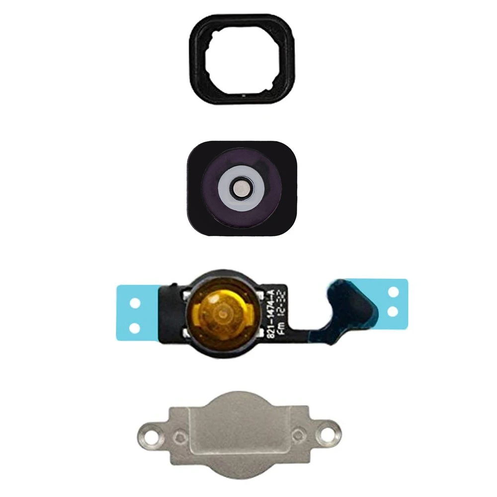 for iPhone 5 5c Home Button Replacement Key Cap + Flex Cable + Rubber Gasket + Metal Piece 
for iPhone 5 5c Home Button Replacement Key Cap + Flex Cable + Rubber Gasket + Metal Piece