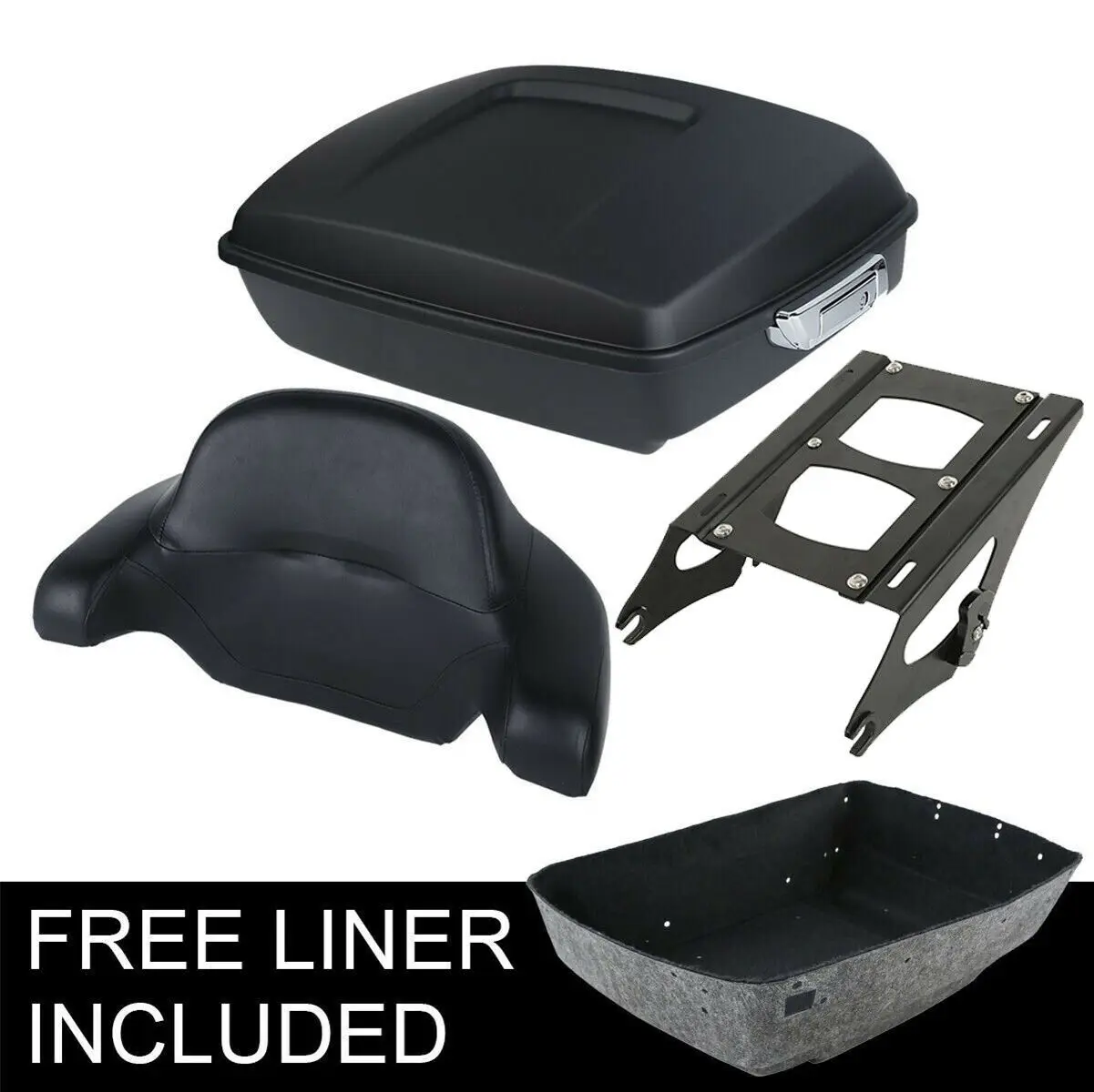 Motorcycle Chopped Matte Black Tour Pak Pack Trunk &Backrest Rack For Harley Touring Road King Road Glide Electra 2014-2018
Motorcycle Chopped Matte Black Tour Pak Pack Trunk &Backrest Rack For Harley Touring Road King Road Glide Electra 2014-2018