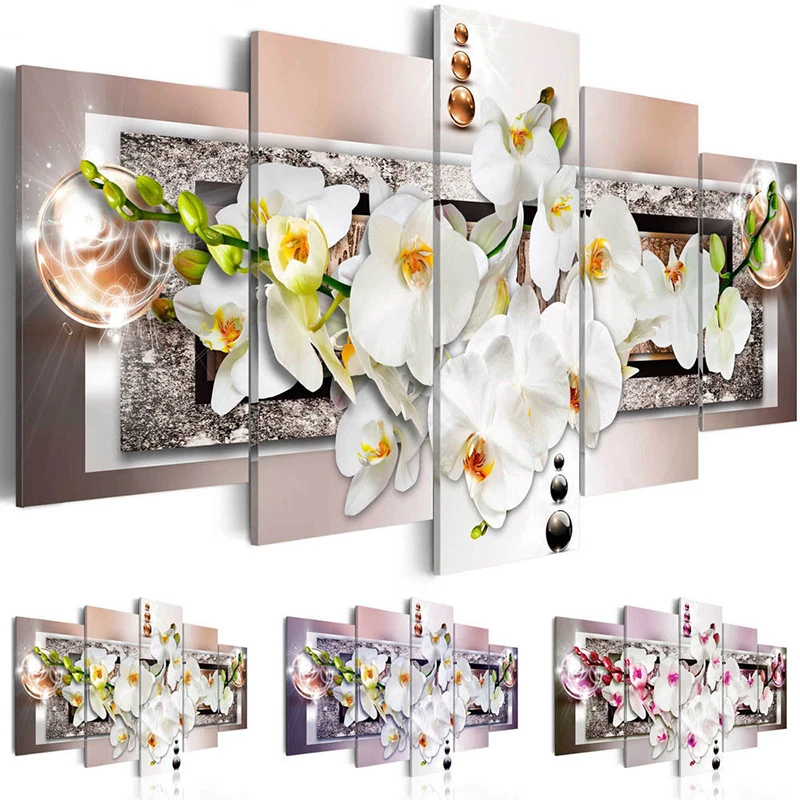 5pcs Full Round Drill 5D DIY Diamond Painting orchid flower Embroidery Cross Stitch Mosaic Rhinestone Decor new year Gift
5pcs Full Round Drill 5D DIY Diamond Painting orchid flower Embroidery Cross Stitch Mosaic Rhinestone Decor new year Gift
