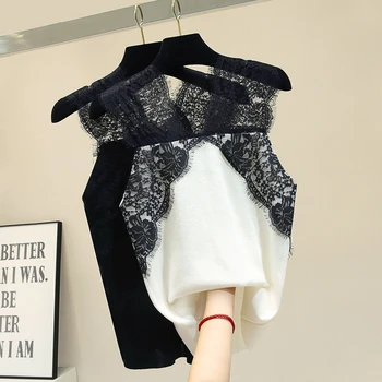 2019 New Spring Summer All-match Women Camisole Sexy V Neck Patchwork Lace Knitted Vest Top Slim Female Knit Tanks
2019 New Spring Summer All-match Women Camisole Sexy V Neck Patchwork Lace Knitted Vest Top Slim Female Knit Tanks