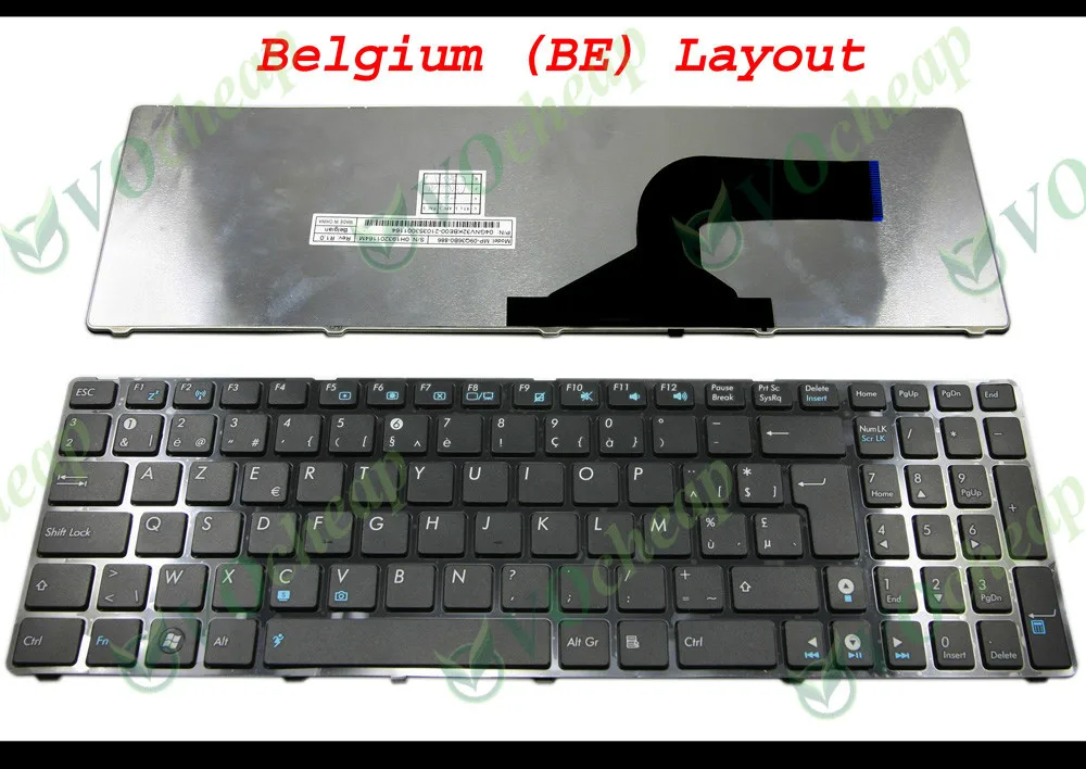 New Laptop keyboard for Asus G60 K52 U50 UX50 X61 G60J G60V G60JX G60VX Black with frame Belgium (BE) layout - MP-09Q36B0-886
New Laptop keyboard for Asus G60 K52 U50 UX50 X61 G60J G60V G60JX G60VX Black with frame Belgium (BE) layout - MP-09Q36B0-886