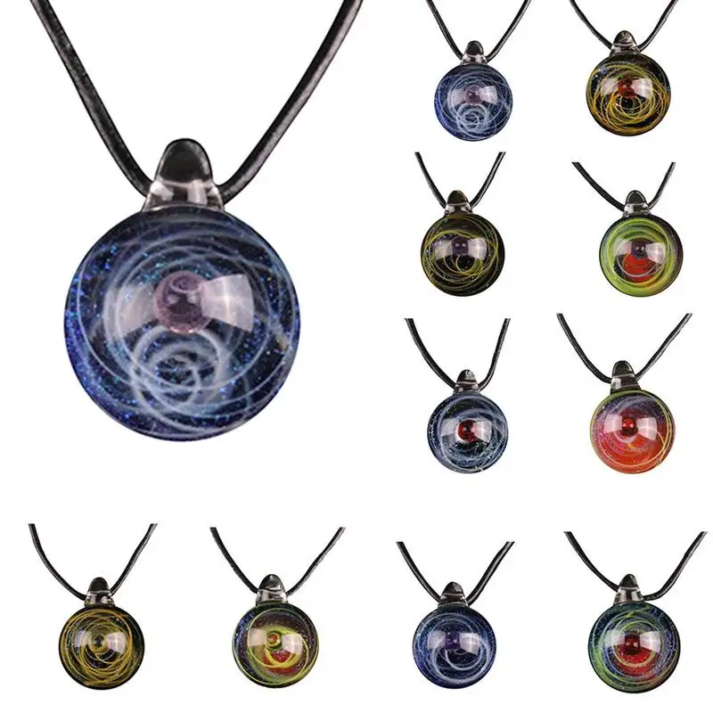 Nebula Space Universe Glass Ball Pendant Crystal Planet Pattern Leather Chain Necklace Galaxy Necklace Stars For unisex
Nebula Space Universe Glass Ball Pendant Crystal Planet Pattern Leather Chain Necklace Galaxy Necklace Stars For unisex