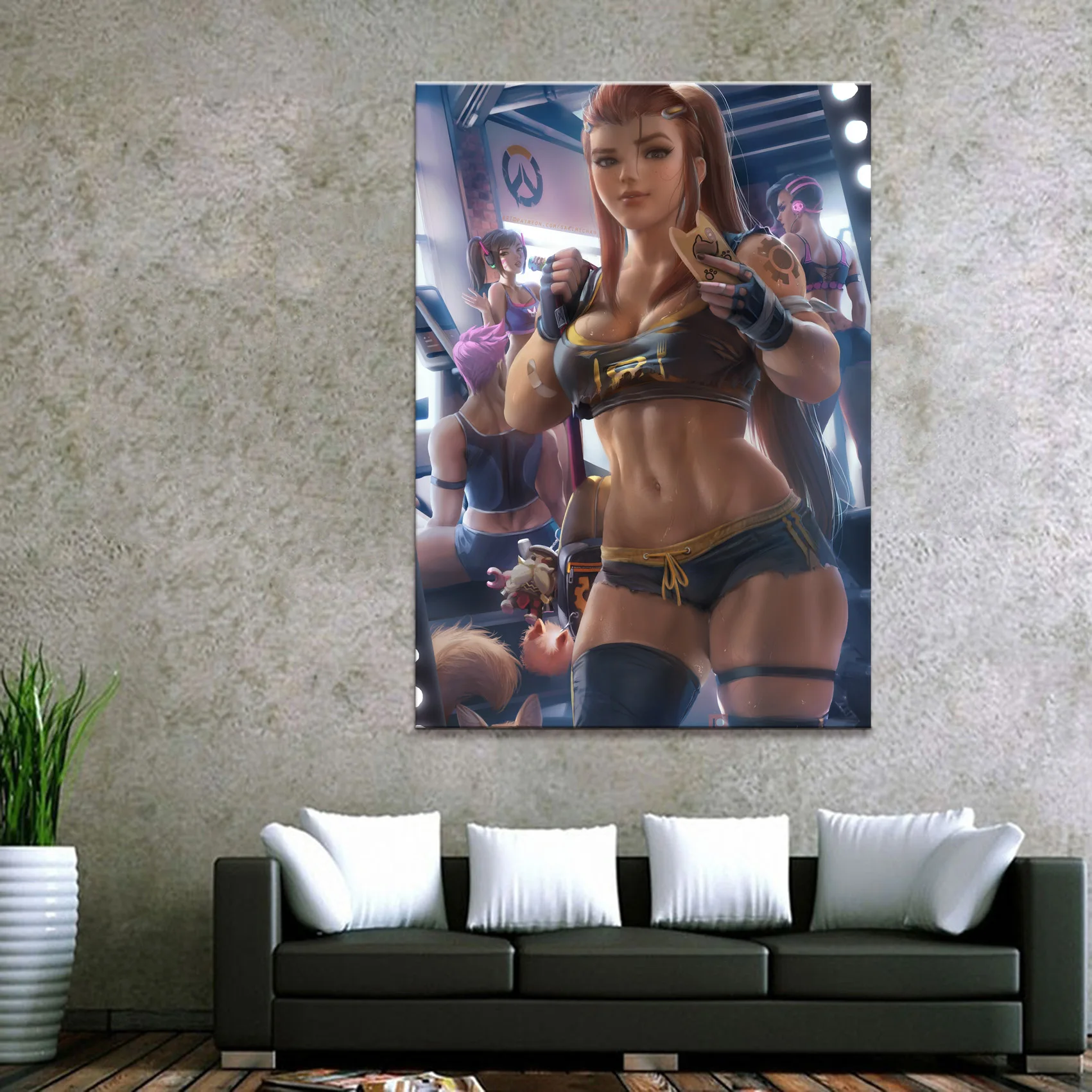 Домашний декор холст Overwatch Brigitte Game 1 шт. Аниме Сексуальная девушка художественный
