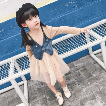 Spring Autumn Baby Girl Dress Sets Children Clothing Toddler Girl Denim Vest+mesh Dress Suit Mesh Ball Gown Dress for Party 2-7Y
Spring Autumn Baby Girl Dress Sets Children Clothing Toddler Girl Denim Vest+mesh Dress Suit Mesh Ball Gown Dress for Party 2-7Y