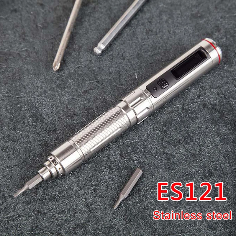 ES121 Mini Precision Electric Screwdriver Cordless Lithium Battery Operated Gyro Motion Control 4mm Screw Driver Bit
ES121 Mini Precision Electric Screwdriver Cordless Lithium Battery Operated Gyro Motion Control 4mm Screw Driver Bit