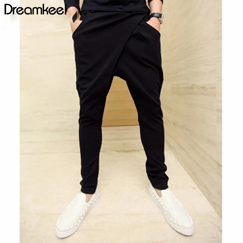 2019 Men's Harem Pants Side Pocket Drawstring Solid Black Sweatpants Homme streetwear hip hop sweat pants Y
2019 Men's Harem Pants Side Pocket Drawstring Solid Black Sweatpants Homme streetwear hip hop sweat pants Y