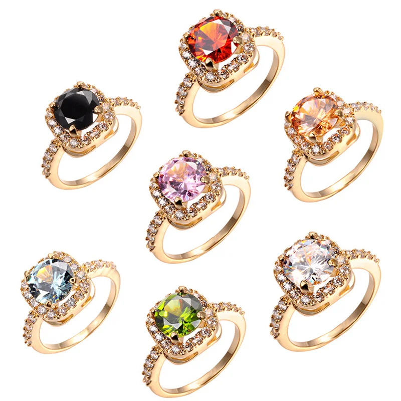 1PC Allergy Free Gifts 7 Colors Sale Fashion Design Gold Color Big Zircon CZ Zirconia Stone Rings Unique High Quality
1PC Allergy Free Gifts 7 Colors Sale Fashion Design Gold Color Big Zircon CZ Zirconia Stone Rings Unique High Quality