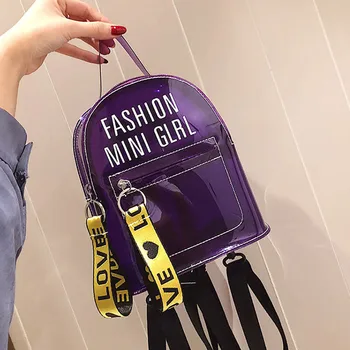 2020 New Laser Transparent PVC Girls Shoulder Bag Fashion Solid Zipper Mini Backpack Teenager Students Jelly Plastic Small Bag
2020 New Laser Transparent PVC Girls Shoulder Bag Fashion Solid Zipper Mini Backpack Teenager Students Jelly Plastic Small Bag