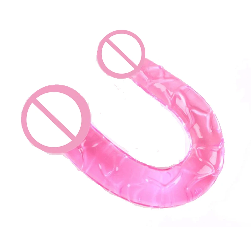 Erotic Double Head Dildo Lesbian Flexible Silicone Butt Plug Anal Plug Realistic Long Penis Adult Sex Toys For Couples