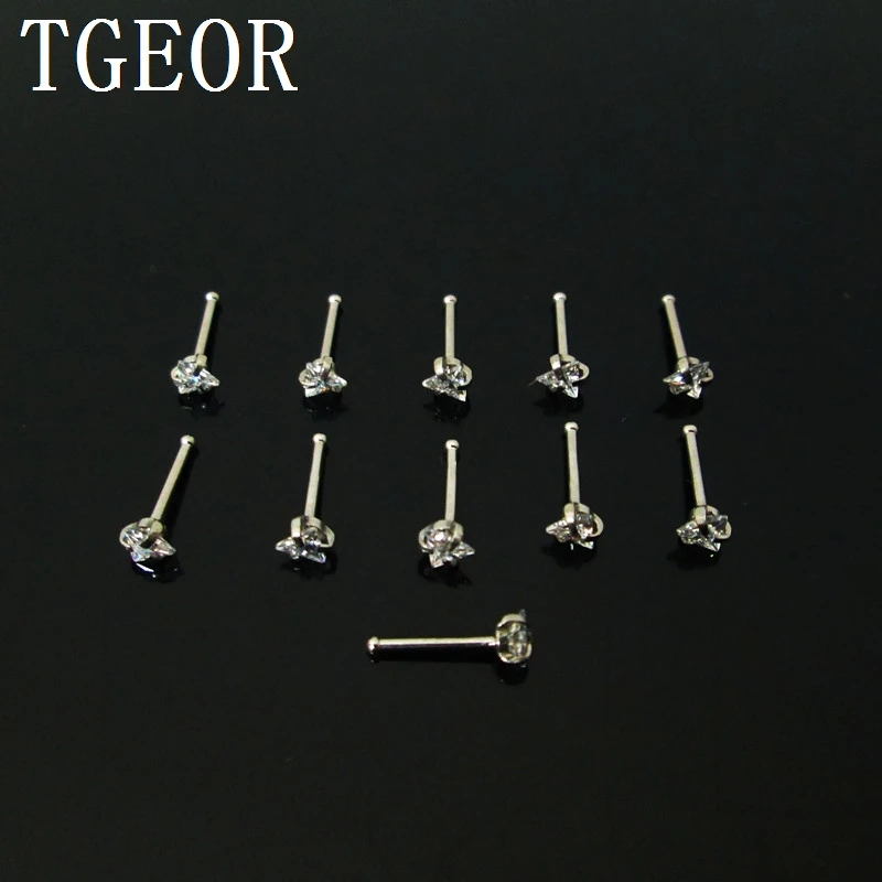Free shipping Hot wholesale 20G 50pcs nose stud Stainless Steel gem Triangle cubic zircon piercing nose ring
Free shipping Hot wholesale 20G 50pcs nose stud Stainless Steel gem Triangle cubic zircon piercing nose ring