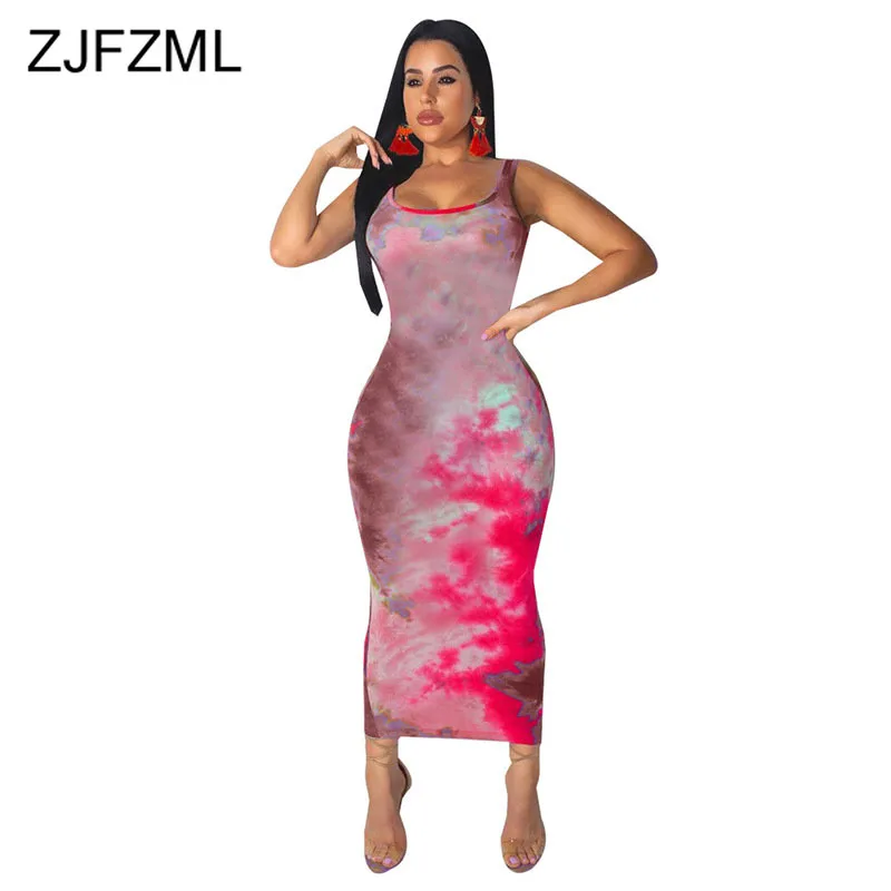High Waist Summer Long Maxi Dress 2019 Women Tie Dyeing Print Sleeveless Bodycon Dress Casual Backless Club Party Beach Dresses
High Waist Summer Long Maxi Dress 2019 Women Tie Dyeing Print Sleeveless Bodycon Dress Casual Backless Club Party Beach Dresses