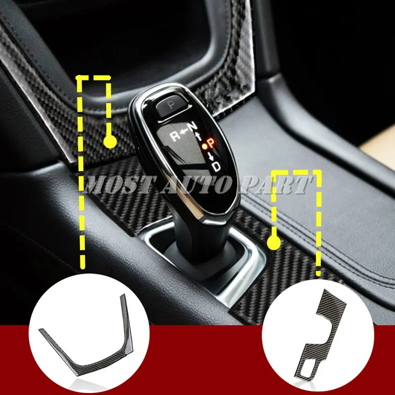 Carbon Fiber Center Console Gear Box Trim Cover 2pcs For Cadillac XT5 2016-2019 Car accesories interior decoration | Автомобили и