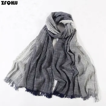 ZFQHJJ 2018 New Women Cotton Linen Striped Scarf Men Crinkle Wrinkle Cotton Stripe Scarves Shawls Pashmina Head Hijab Scarf Wrap
ZFQHJJ 2018 New Women Cotton Linen Striped Scarf Men Crinkle Wrinkle Cotton Stripe Scarves Shawls Pashmina Head Hijab Scarf Wrap