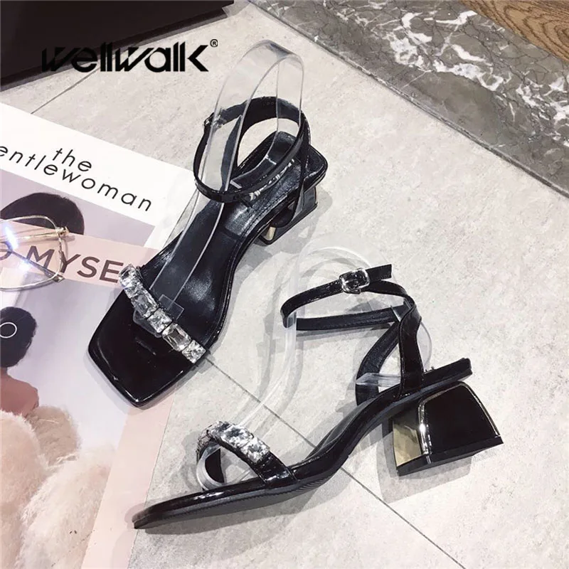 Fashion Sandals Ladies Ankle Strap Heel Shoes Crystal Chunky Heels T Strap Women Sandals Square Toe Shoes Summer
Fashion Sandals Ladies Ankle Strap Heel Shoes Crystal Chunky Heels T Strap Women Sandals Square Toe Shoes Summer