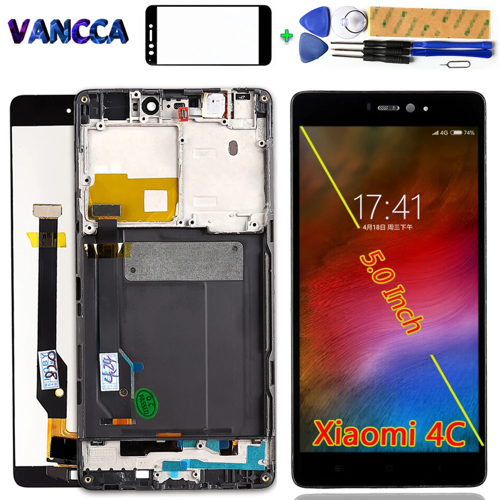 100% Tested LCD Display For Xiaomi Mi 4C 5.0 inch 1080*1920 Touch Screen Digitizer Assembly For Xiaomi Mi4C Frame With Free Tool
100% Tested LCD Display For Xiaomi Mi 4C 5.0 inch 1080*1920 Touch Screen Digitizer Assembly For Xiaomi Mi4C Frame With Free Tool
