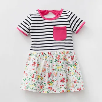 Baby girls new white black striped summer dresses kids hot selling ball gown dress with printed some flowers top quality dress
Baby girls new white black striped summer dresses kids hot selling ball gown dress with printed some flowers top quality dress