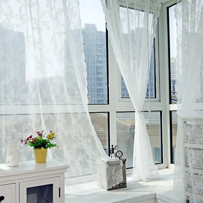 1 Pc Solid Sweet Floral Tulle Voile Door Window Curtains Drape Sheer Scarf valances Hot Lace Screens Warp Knitting Jacquard Gauz
1 Pc Solid Sweet Floral Tulle Voile Door Window Curtains Drape Sheer Scarf valances Hot Lace Screens Warp Knitting Jacquard Gauz