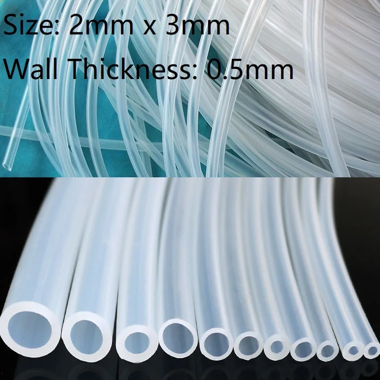 Transparent ID 2mm x 3mm OD Silicone Tubing Food Grade Flexible Drink Hose Pipe Temperature Resistance Nontoxic Environmental
Transparent ID 2mm x 3mm OD Silicone Tubing Food Grade Flexible Drink Hose Pipe Temperature Resistance Nontoxic Environmental