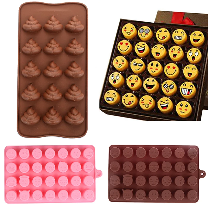 

Facemile Emoji Chocolate Silicone Mold For Cake Cookies Mold Baking Accessories Fondant Candy Silicone DIY Molds