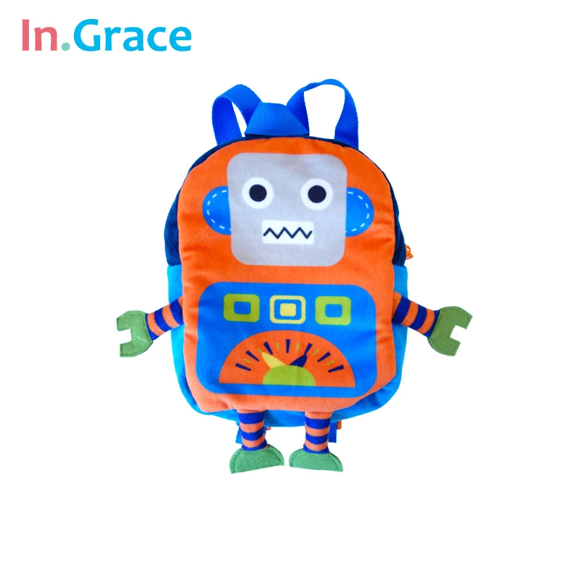 new arrival children's plush backpack cute robot toy bags for kindergarten bag on shoulders 25CM cartoon printed plush backpack
new arrival children's plush backpack cute robot toy bags for kindergarten bag on shoulders 25CM cartoon printed plush backpack