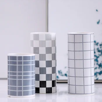 Modern Minimalist Style Creative Ceramic Flower Vases Ornaments Plaid Pattern Flowerpot Art Vase Home Decoration Wedding Gifts
Modern Minimalist Style Creative Ceramic Flower Vases Ornaments Plaid Pattern Flowerpot Art Vase Home Decoration Wedding Gifts