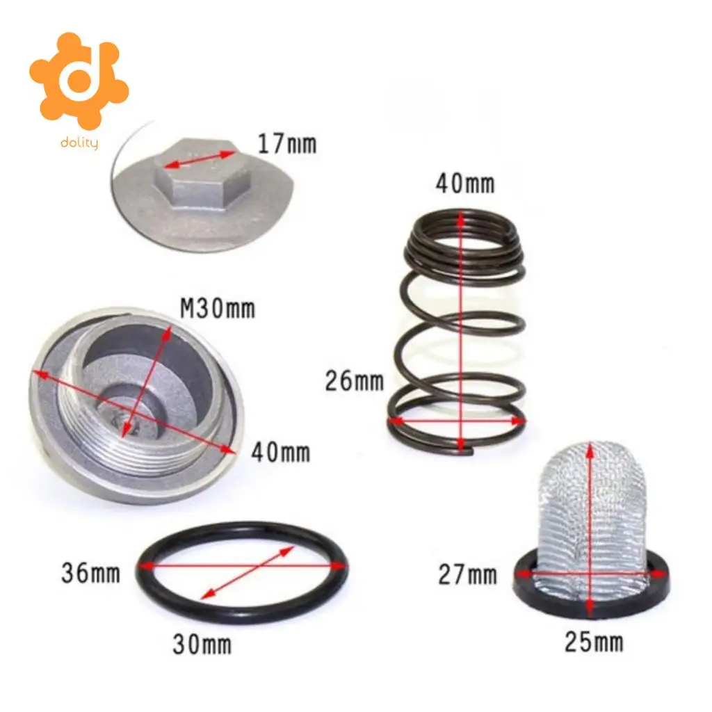 Motorcycle Oil Filter Drain Plug Screw for GY6 150 125 150cc Chinese Scooter Moped Baotian Benzhou Znen Taotao