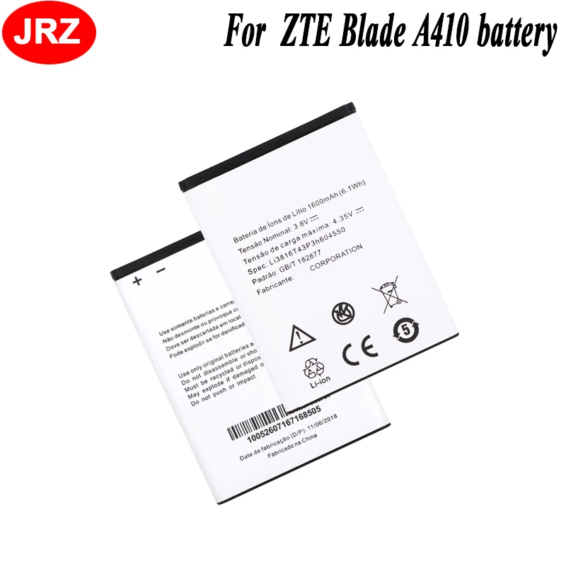 Li3816T43P3h604550 For ZTE Blade A410 Phone Battery 1600 mAh Hight Capacity 3.8V Top Quality Replacement Batteries
Li3816T43P3h604550 For ZTE Blade A410 Phone Battery 1600 mAh Hight Capacity 3.8V Top Quality Replacement Batteries