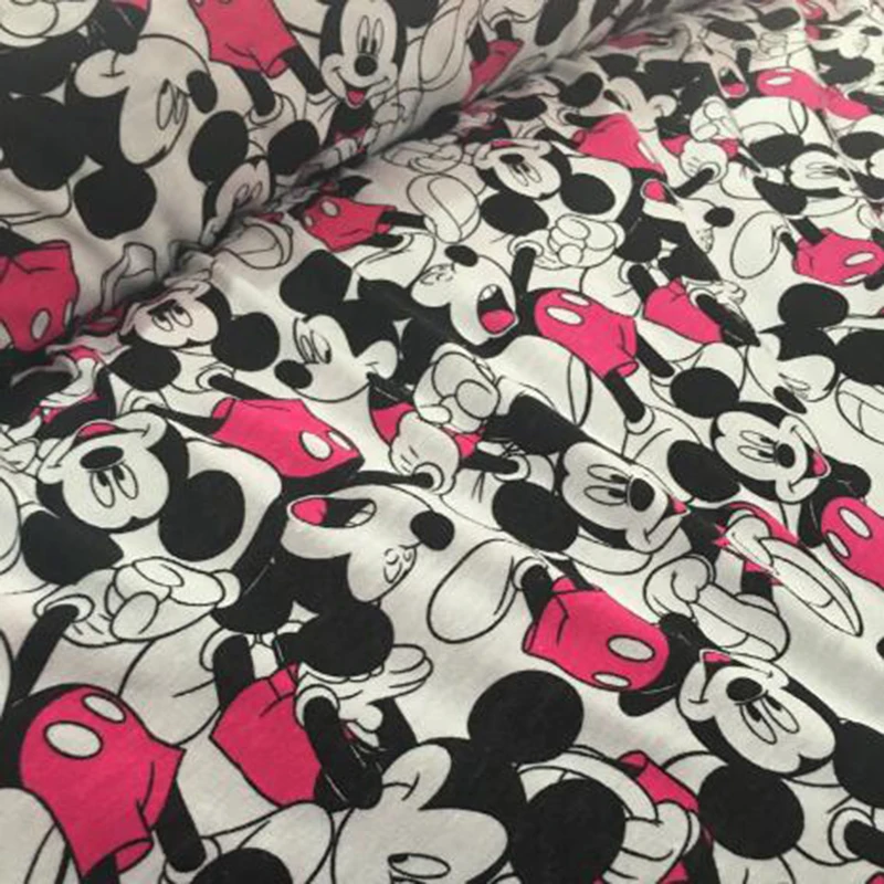 Nice Jersey knitted Cotton Fabric Cartoon Mickey Minnie Print Knit Cotton Fabric Sewing Patchwork diy Children Clothing/T-shirt
Nice Jersey knitted Cotton Fabric Cartoon Mickey Minnie Print Knit Cotton Fabric Sewing Patchwork diy Children Clothing/T-shirt