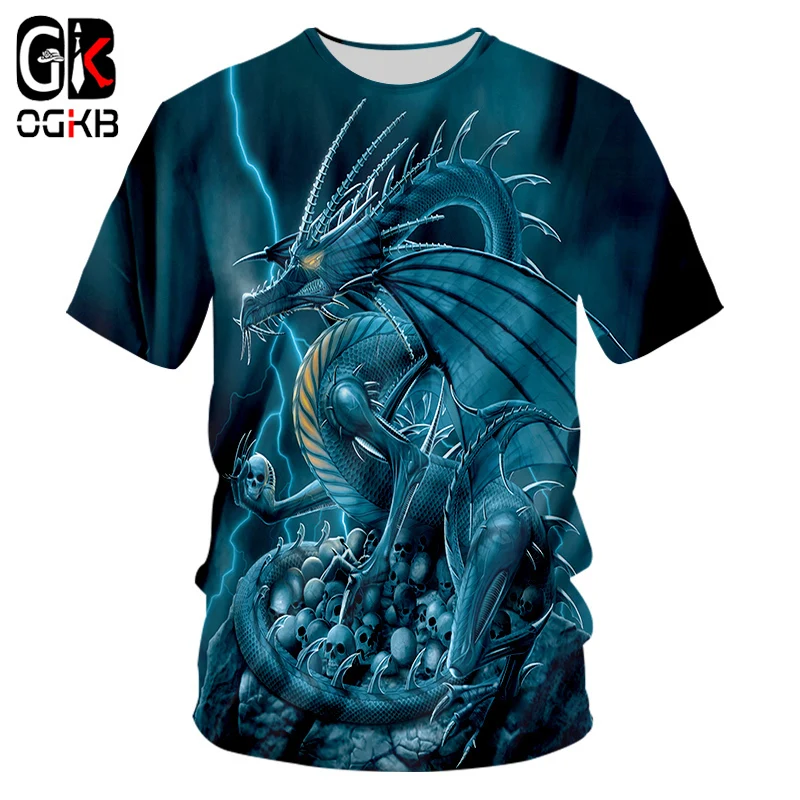 OGKB Summer Tops Women/men's Funny Print Blue Dragon 3D T-shirt Animal Tshirt Man Hiphop Streetwear Punk O Neck Tee Shirts Homme
OGKB Summer Tops Women/men's Funny Print Blue Dragon 3D T-shirt Animal Tshirt Man Hiphop Streetwear Punk O Neck Tee Shirts Homme