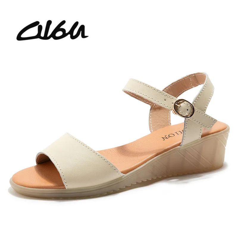 O16U Genuine Leather Cow Retro Women Sandals Summer Shoes Woman wedge Heels Gladiator Sandals Ladies Beach Slippers Party Slider
O16U Genuine Leather Cow Retro Women Sandals Summer Shoes Woman wedge Heels Gladiator Sandals Ladies Beach Slippers Party Slider