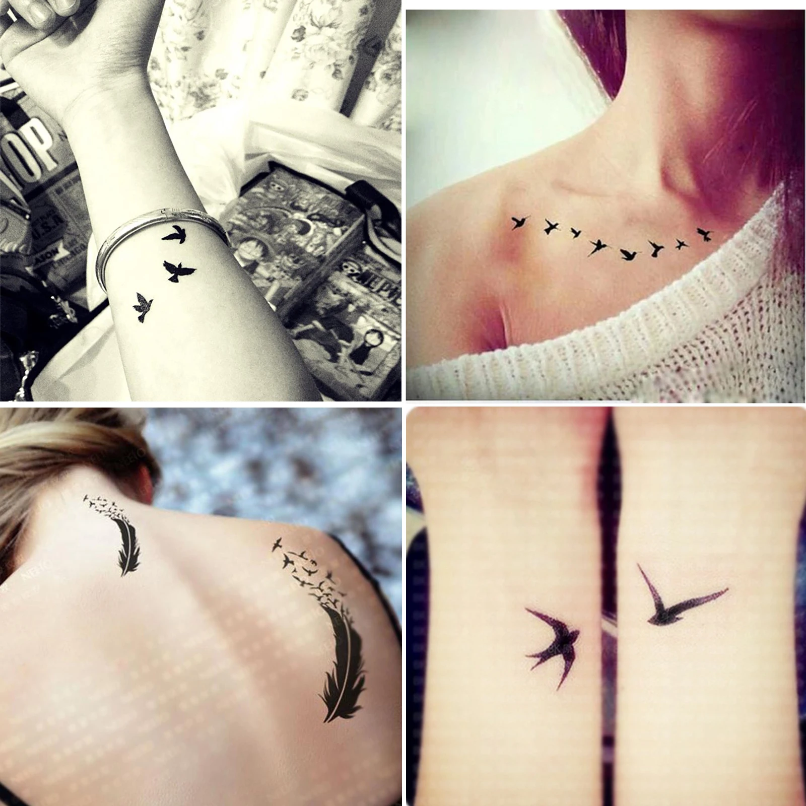 4 PCs Original flying dove bird and Feather Fake Tattoo Waterproof Temporary Arm Tatoo Stickers For Women Men Body Art Tattoos
4 PCs Original flying dove bird and Feather Fake Tattoo Waterproof Temporary Arm Tatoo Stickers For Women Men Body Art Tattoos