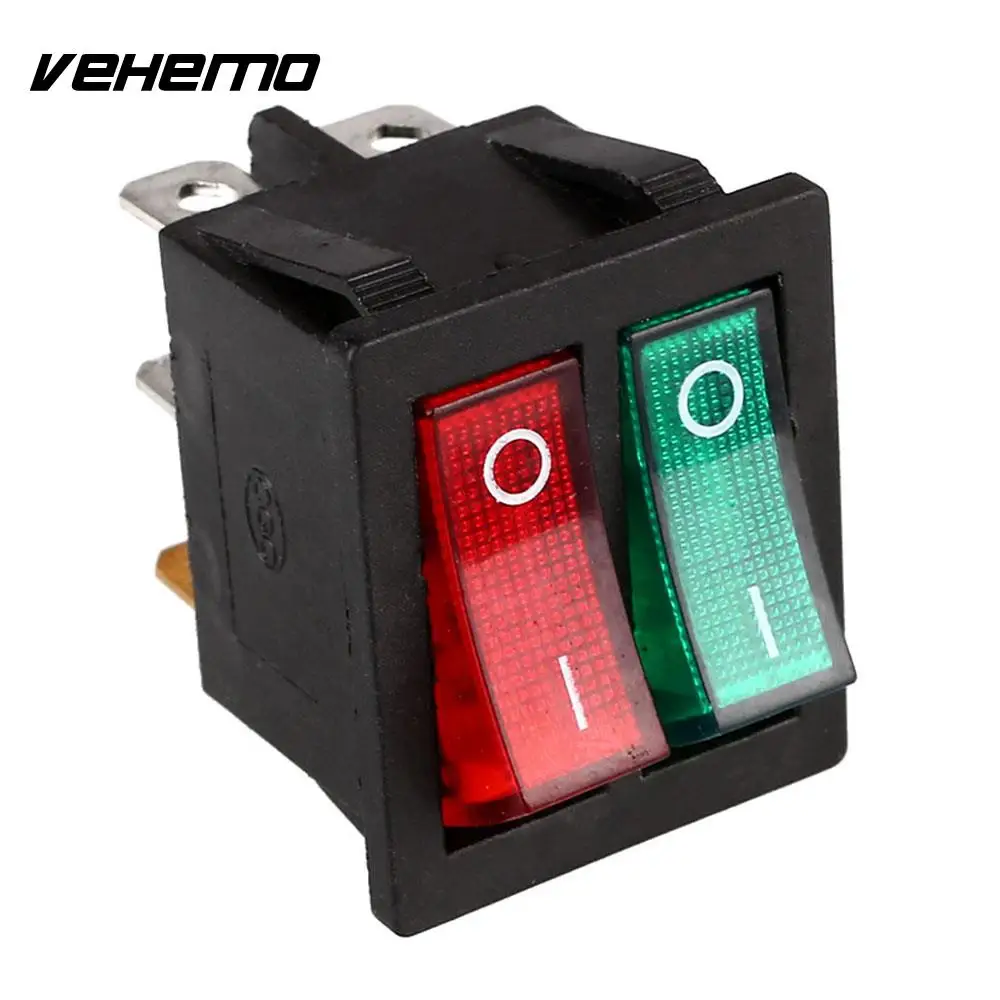 Durable Double Boat Rocker Switch Red & Green Button Toggle Switch 250V 15A Car switch On-Off-On
Durable Double Boat Rocker Switch Red & Green Button Toggle Switch 250V 15A Car switch On-Off-On
