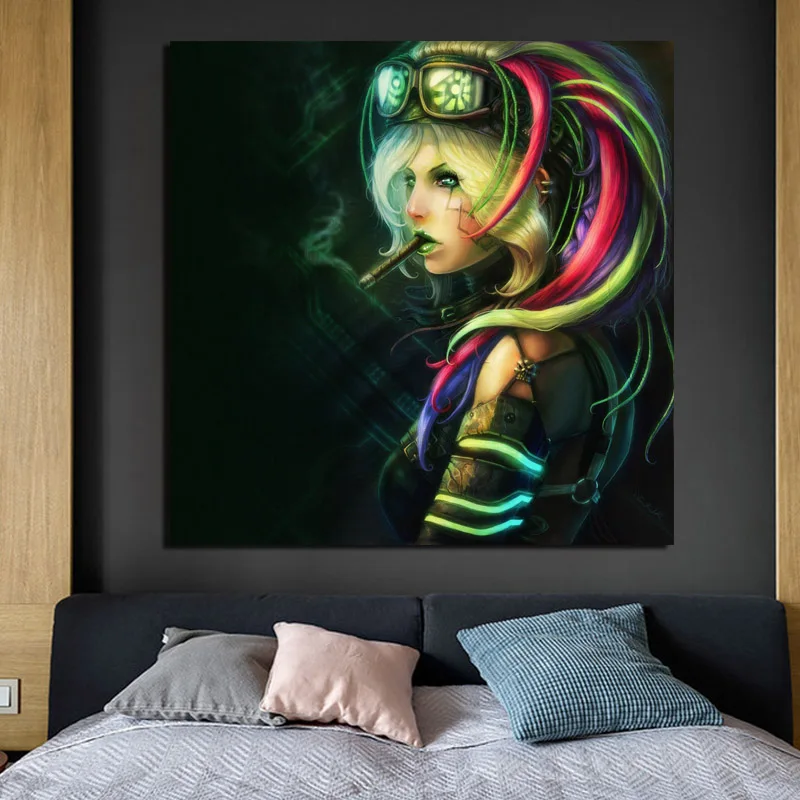 Cyberpunk Smoking Girl Wall Art Canvas Painting Posters Prints Modern Painting Wall Pictures For Living Room Home Decor Artwork
Cyberpunk Smoking Girl Wall Art Canvas Painting Posters Prints Modern Painting Wall Pictures For Living Room Home Decor Artwork