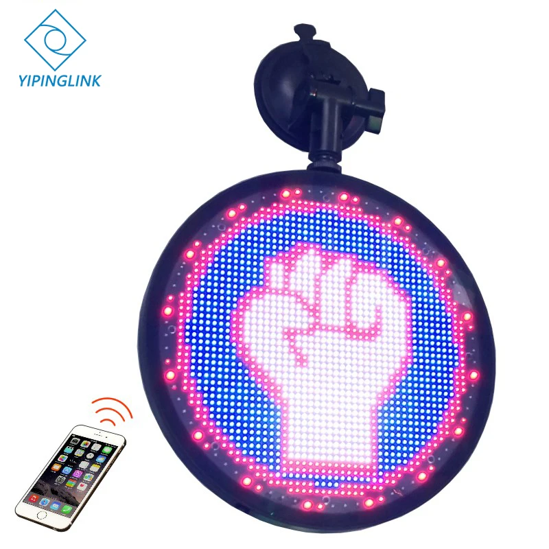 Wireless circle LED vehicle display LED car display P4 logo sign warning sign message screen sign led display screen
Wireless circle LED vehicle display LED car display P4 logo sign warning sign message screen sign led display screen