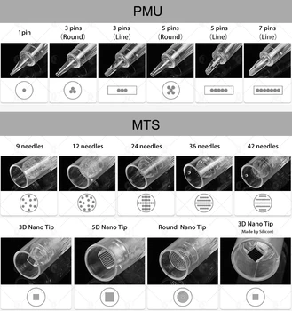 30pcs/lot 1/3/5/7/9/12/36/42 pins Needle Electric Microneedle Derma Pen PMU MTS Bayonet / Screw Cartridge, Nano MYM Needles Tip
30pcs/lot 1/3/5/7/9/12/36/42 pins Needle Electric Microneedle Derma Pen PMU MTS Bayonet / Screw Cartridge, Nano MYM Needles Tip