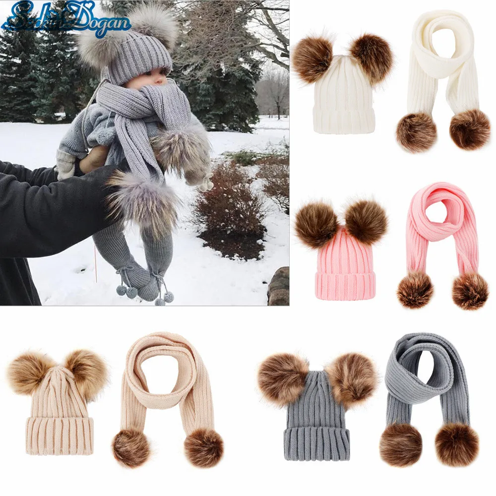 SeckinDogan Baby Hat Cute Newborn Baby Pompon Winter Hat Warm Double Fur Ball Hat Fashion Kids Knitted Infant Beanie Cap
SeckinDogan Baby Hat Cute Newborn Baby Pompon Winter Hat Warm Double Fur Ball Hat Fashion Kids Knitted Infant Beanie Cap