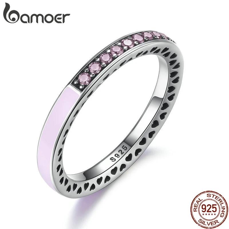 BAMOER 100% 925 Sterling Silver Radiant Rose Gold Color Star Enamel & Clear CZ Finger Ring Women Mother Gift Jewelry SCR526
BAMOER 100% 925 Sterling Silver Radiant Rose Gold Color Star Enamel & Clear CZ Finger Ring Women Mother Gift Jewelry SCR526