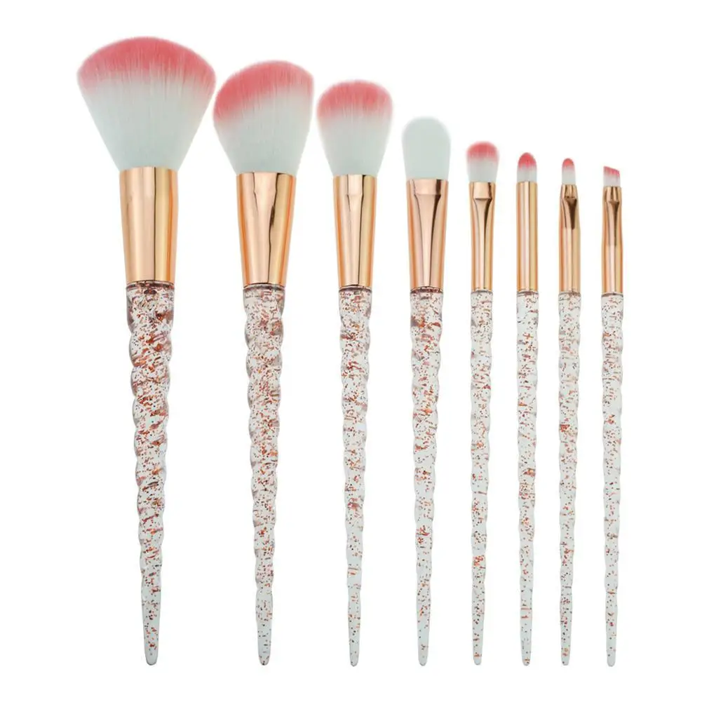 8PCS Crystal Spiral Makeup Brushes Set Foundation Powder Eyeshadow Blusher Brush Contour Concealer Brush Make Up Brush Kit
8PCS Crystal Spiral Makeup Brushes Set Foundation Powder Eyeshadow Blusher Brush Contour Concealer Brush Make Up Brush Kit