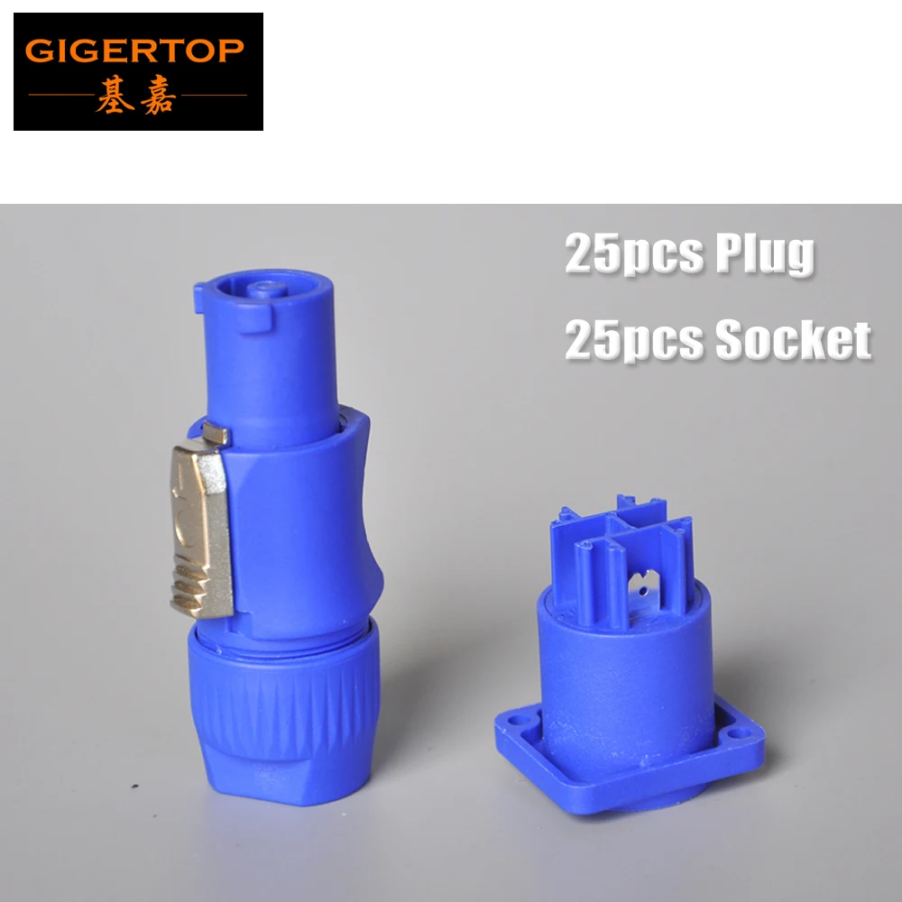 TIPTOP Stage Lighting 25 Sets Blue Color Lockable Audio Power In Connector with Socket Female/Male Couple Led Moving Head Light
TIPTOP Stage Lighting 25 Sets Blue Color Lockable Audio Power In Connector with Socket Female/Male Couple Led Moving Head Light