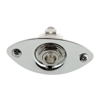 Good deal Hot High Quality 1pcs Chrome Oval Output Jack Plate Jackplate Socket W/Jack For Electric LP Guitar Useful 
Good deal Hot High Quality 1pcs Chrome Oval Output Jack Plate Jackplate Socket W/Jack For Electric LP Guitar Useful